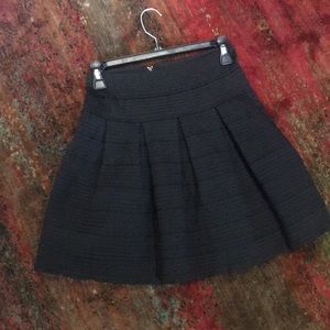 Black flare skirt